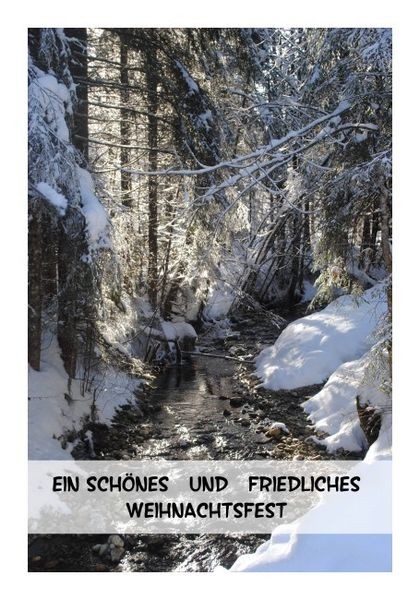 Originelle Weihnachtskarten "Weihnachtsfluss"