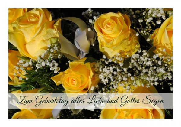 Christliche Geburtstagsgrüße "Alles Liebe"