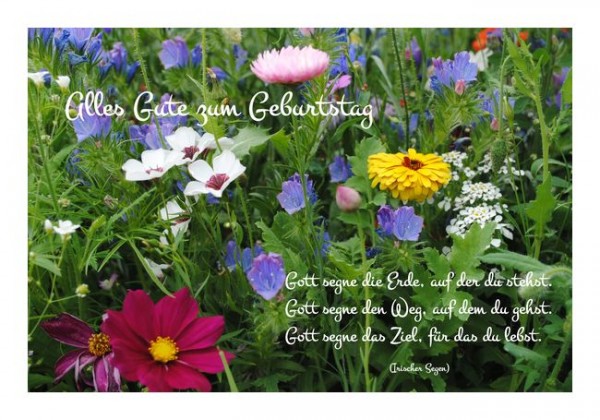 Christliche Geburtstagskarten "Irischer Segenswunsch"