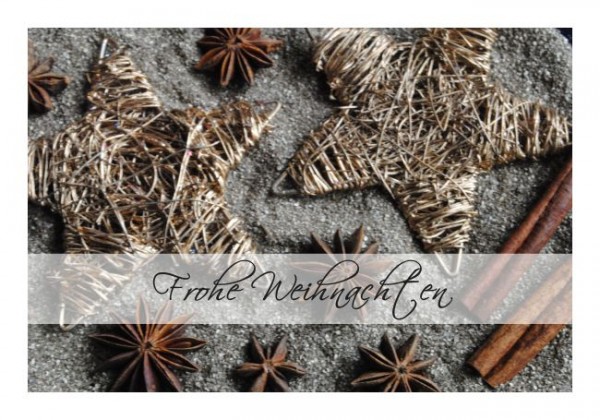 Exklusive Weihnachtskarten "Goldsterne"