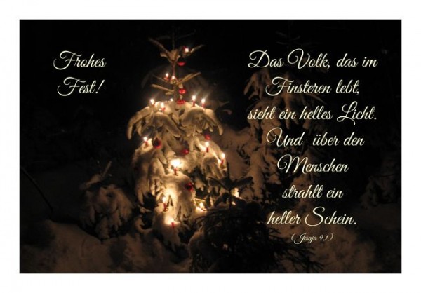 Christliche Weihnachtskarten "Weihnachtsbotschaft"