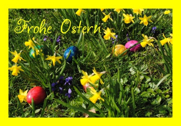 Osterkarten "Ostereier"