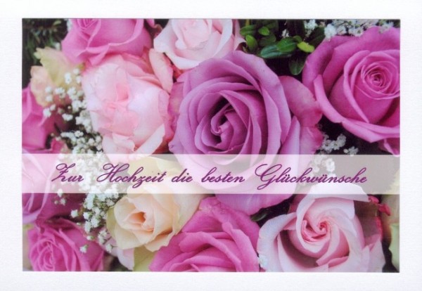 Hochzeitskarte "Rosenstrauß"