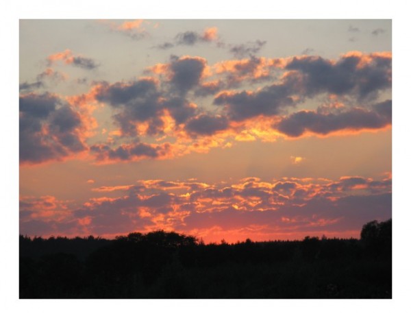 Romantische Karten "Abendhimmel"