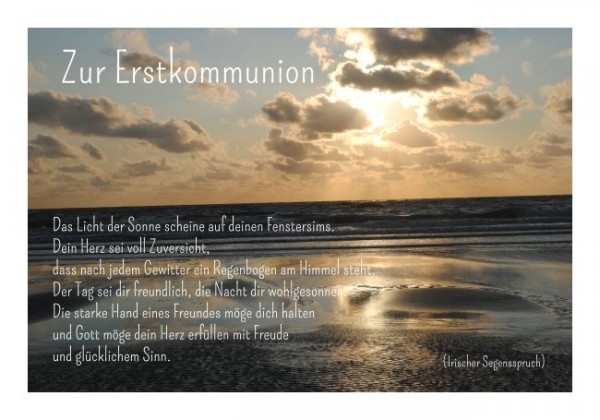 Kommunionskarten "Segensspruch"