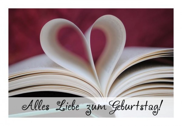 Geburtstagskarte "Buchherz"