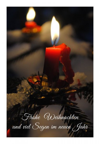 Christliche Weihnachtskarten "Weihnachtskerze"