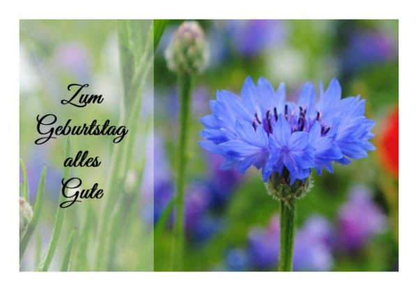 Geburtstagskarte "Zauberblau"