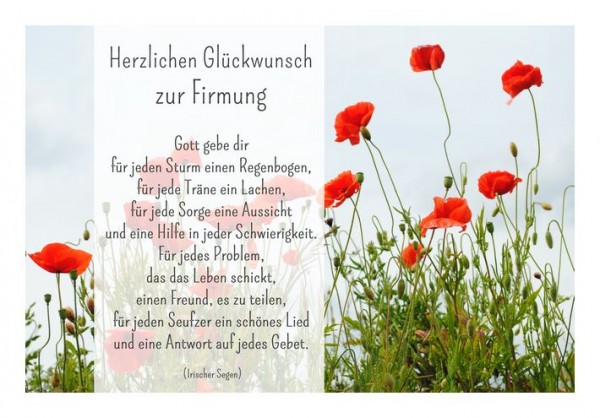 Firmungskarten "Segensspruch"