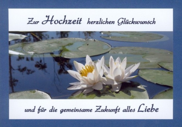 Hochzeitskarte "Seerosenpaar"