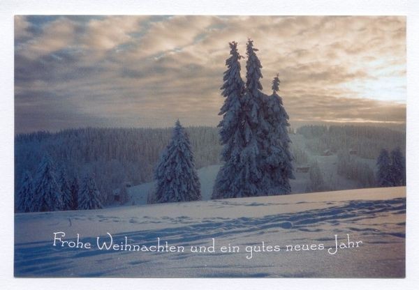 Neujahrskarte "Schneehügel"