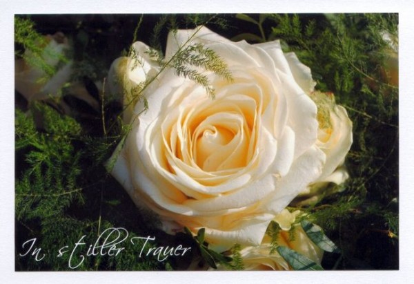 Kondolenzkarte "Rosengebinde"