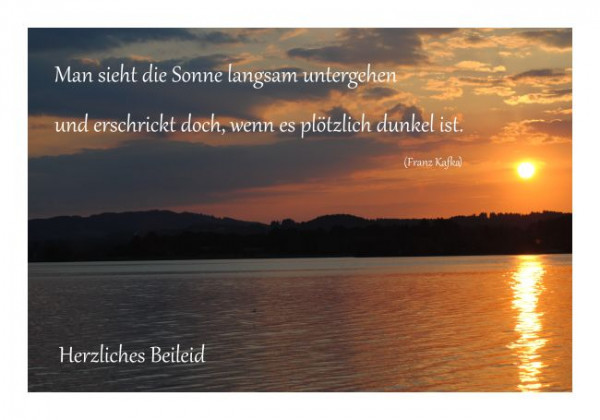 Trauerkarte "Sonnenuntergang 2"