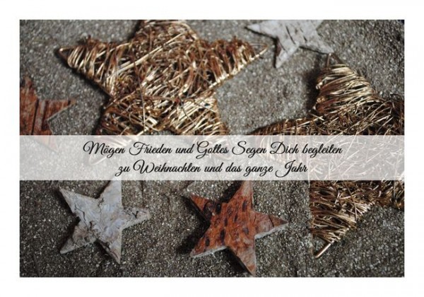 Christliche Weihnachtskarte "Frieden"
