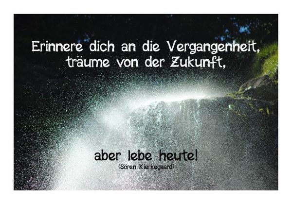 Sprüche Postkarten "Lebe Heute" KLAPPKARTE & KUVERT Naturzauber