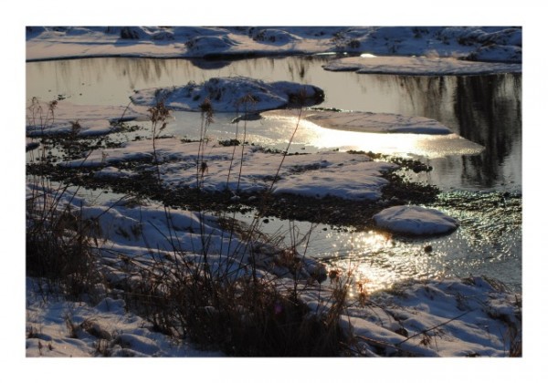 Winterpostkarten "Winterfluss-2"