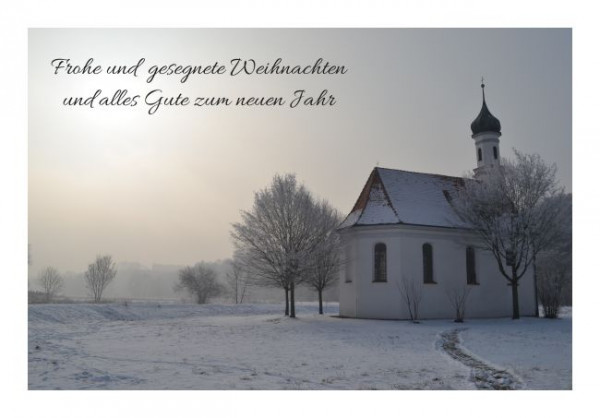 Weihnachtskarte "Schneekirche"