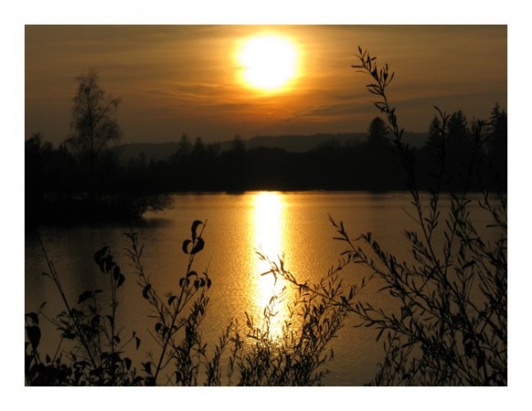 Romantische Grußkarten "Sonnenuntergang 2"