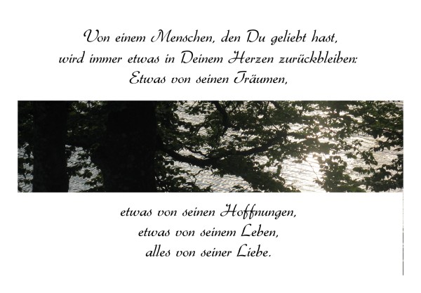 Trauerkarte "Hoffnung"