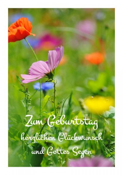 Christliche Geburtstagsgrüße "Herzlichen Glückwunsch" KLAPPKARTE