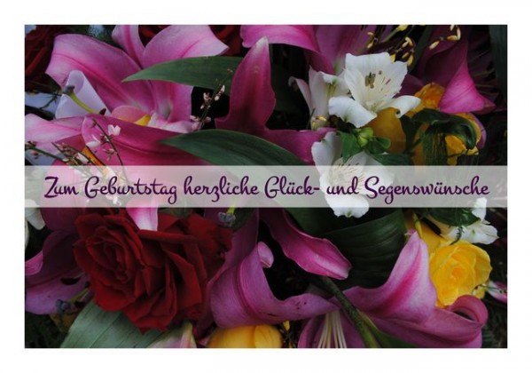 Christliche Geburtstagskarten "Glück und Segen"