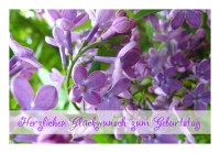 Geburtstagskarte "Flieder" Geburtstagskarte "Flieder"