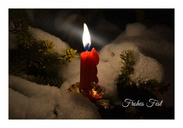 Weihnachtskarte "Waldkerze"