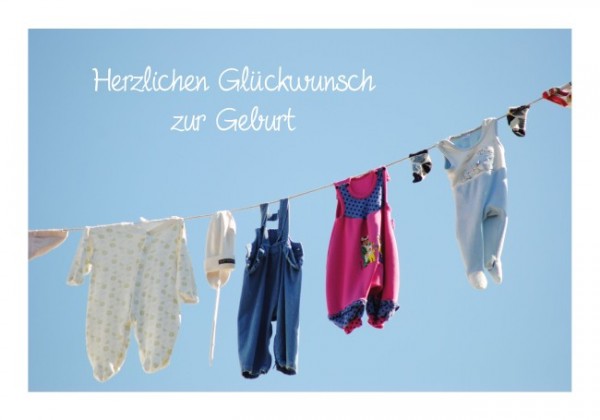 Glückwünsche zur Geburt "Kind"