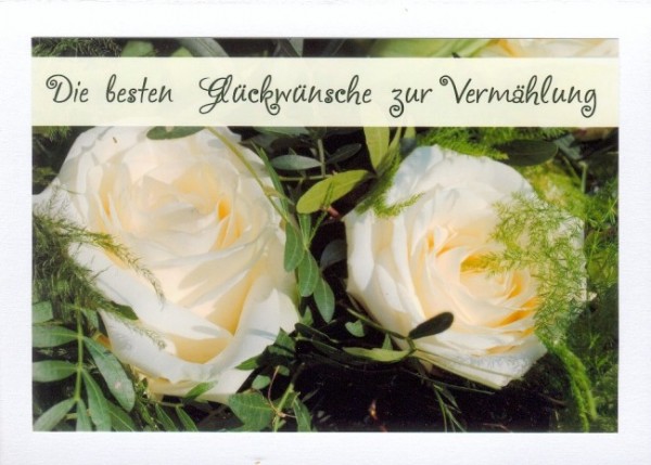 Hochzeitsglückwünsche "Rosenpaar"