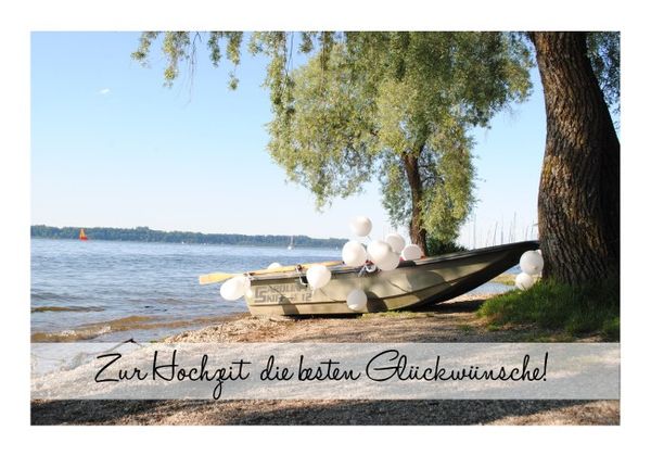 Glückwünsche zur Hochzeit "See" KLAPPKARTE & KUVERT Naturzauber
