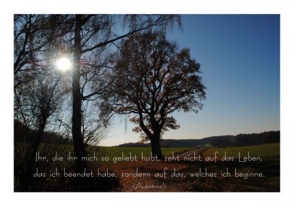 Kondolenzkarte "Ewiges Leben"