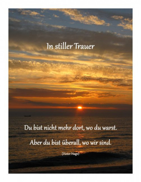 Trauerkarte "Abendsonne"
