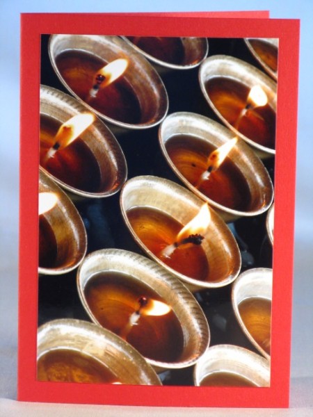 Grußkarten romantisch "Butterlampen"