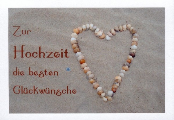 Hochzeitskarte "Muschelherz"