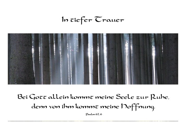 Trauerkarte "Seelenruhe"