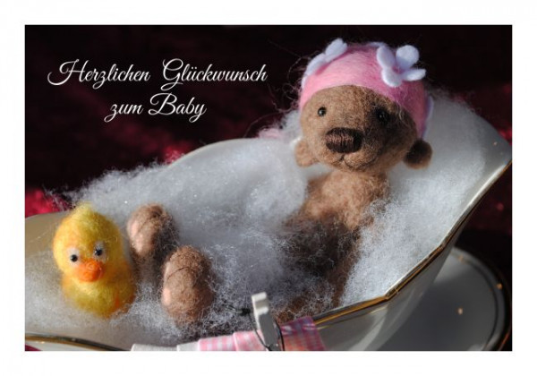 Glückwünsche Geburt "Badebär"