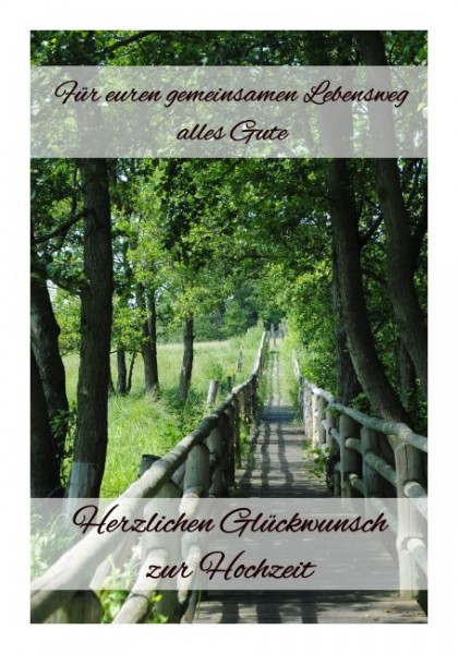 Hochzeitsglückwünsche "Waldpfad"
