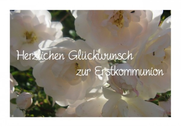 Kommunionskarten "Rosen"