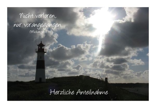 Beileidsbekundung "Vorangegangen"