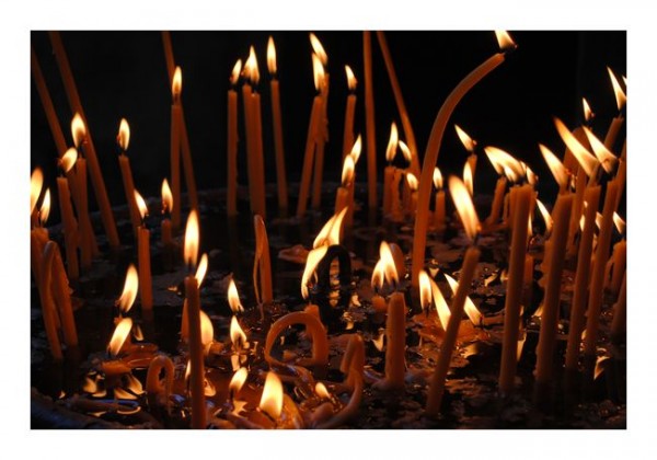 Grußkarten romantisch "Kerzenmeer"