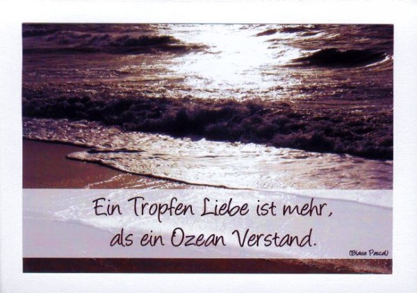 Sprüche Postkarten "Kraft der Liebe" KLAPPKARTE & KUVERT