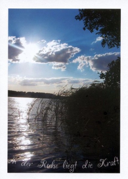 Sprüche Postkarten "Ruhe"