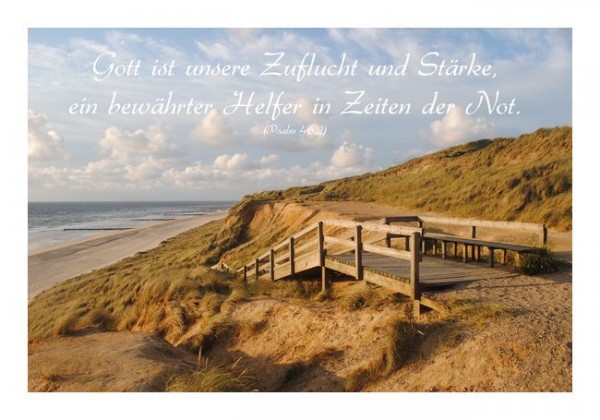 Christliche Karten "Gott ist Zuflucht"