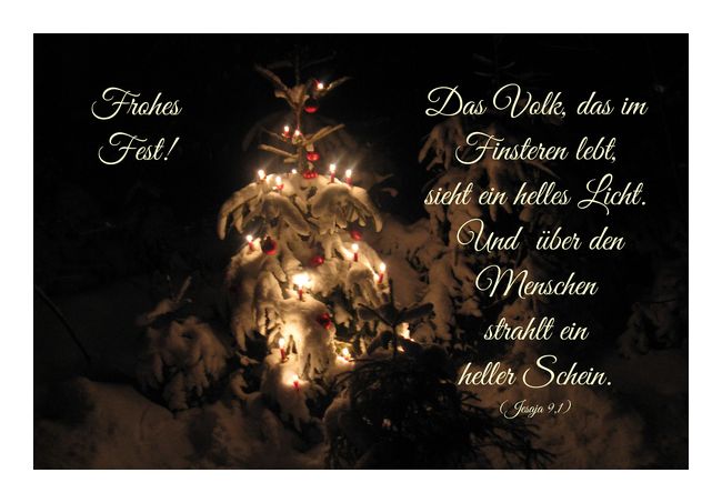 Christliche Weihnachtskarten &ldquo;Weihnachtsbotschaft&rdquo; - KLAPPKARTE