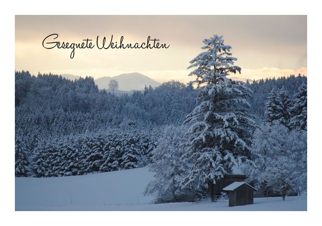 Christliche Weihnachtskarten &quot;Weihnachtslandschaft&quot; - KLAPPKARTE