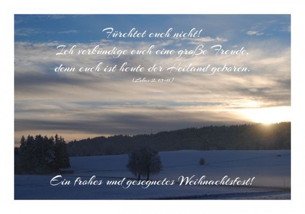 Christliche Weihnachtswünsche "Der Heiland"