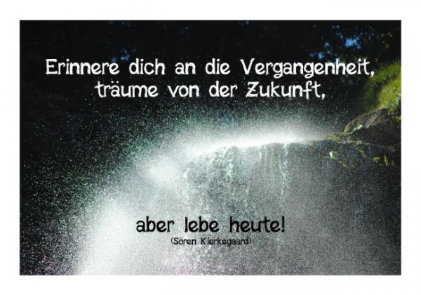 Sprüche Postkarten "Lebe Heute" KLAPPKARTE & KUVERT Naturzauber