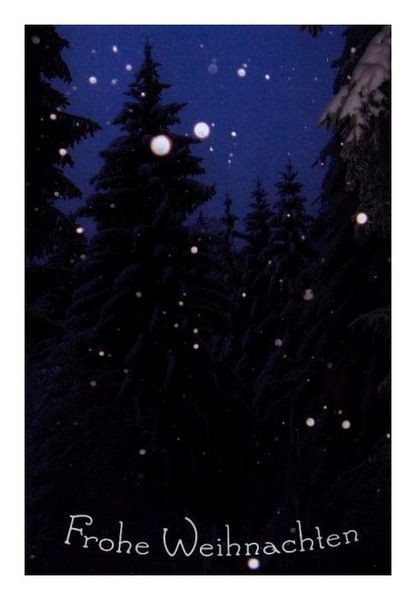 Originelle Weihnachtskarten "Schneenacht"