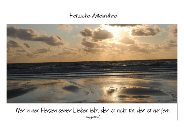 Trauerkarte "Herzliche Anteilnahme"