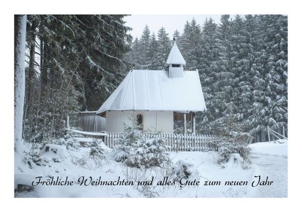 Christliche Weihnachtskarten "Schneekapelle"